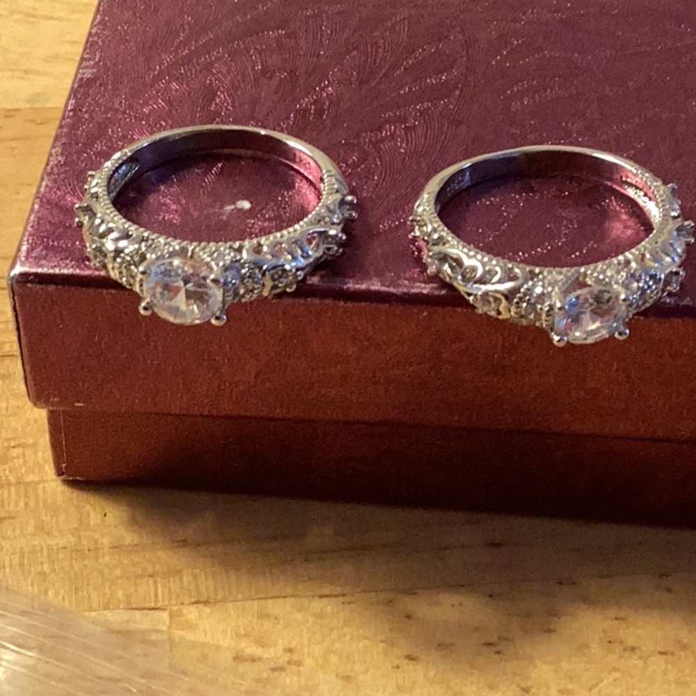 Rings with rhinestones . Nice